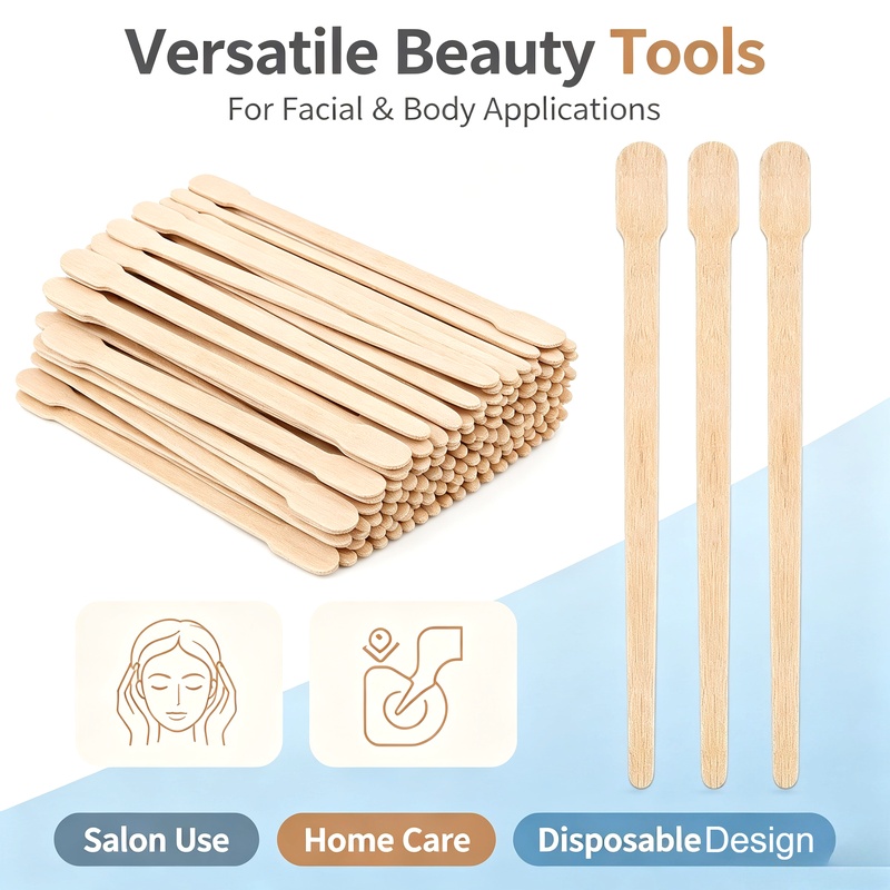 Hair Wax Stick - 100PCS Depilation Spatula Waxing Tool for