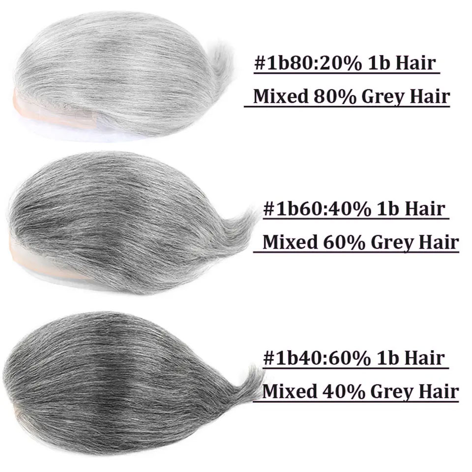 #1B80 Grey Men Toupee Human Ha - đánh giá và giá Men'S Grooming Tape