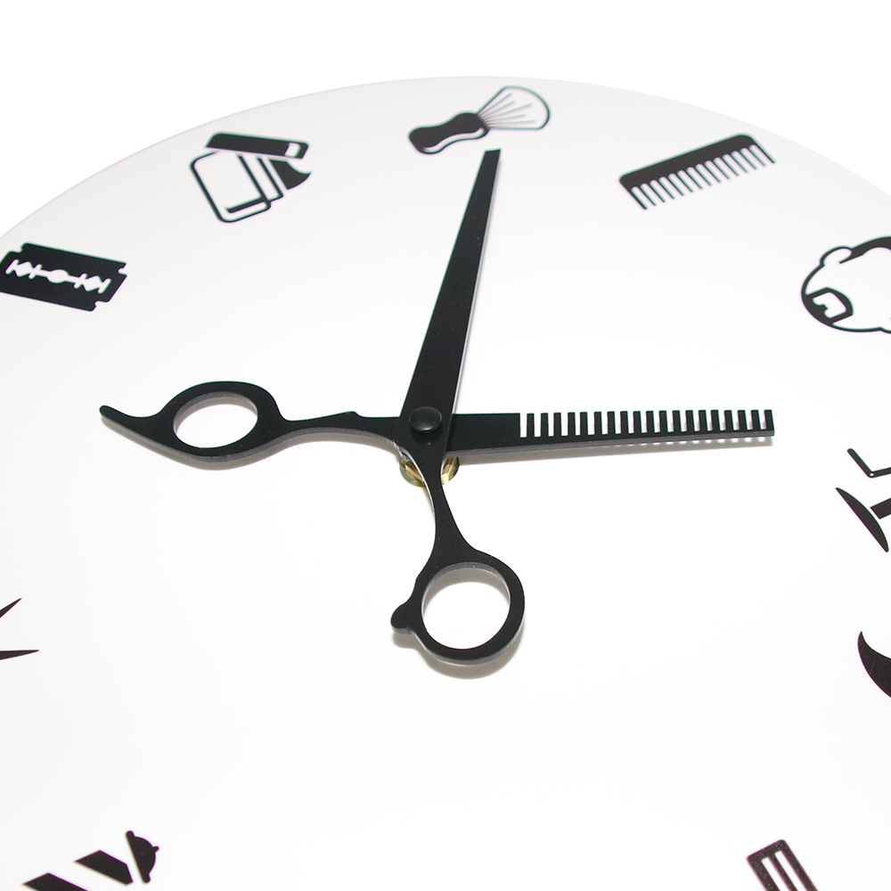 Barber Shop Wall Clock with Sc - đánh giá và giá Men'S Grooming Barbershop