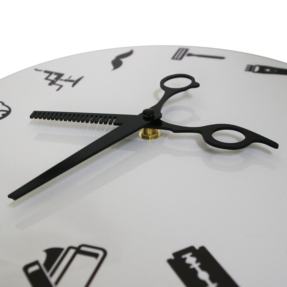 Barber Shop Wall Clock with Sc - đánh giá và giá Men'S Grooming Barbershop