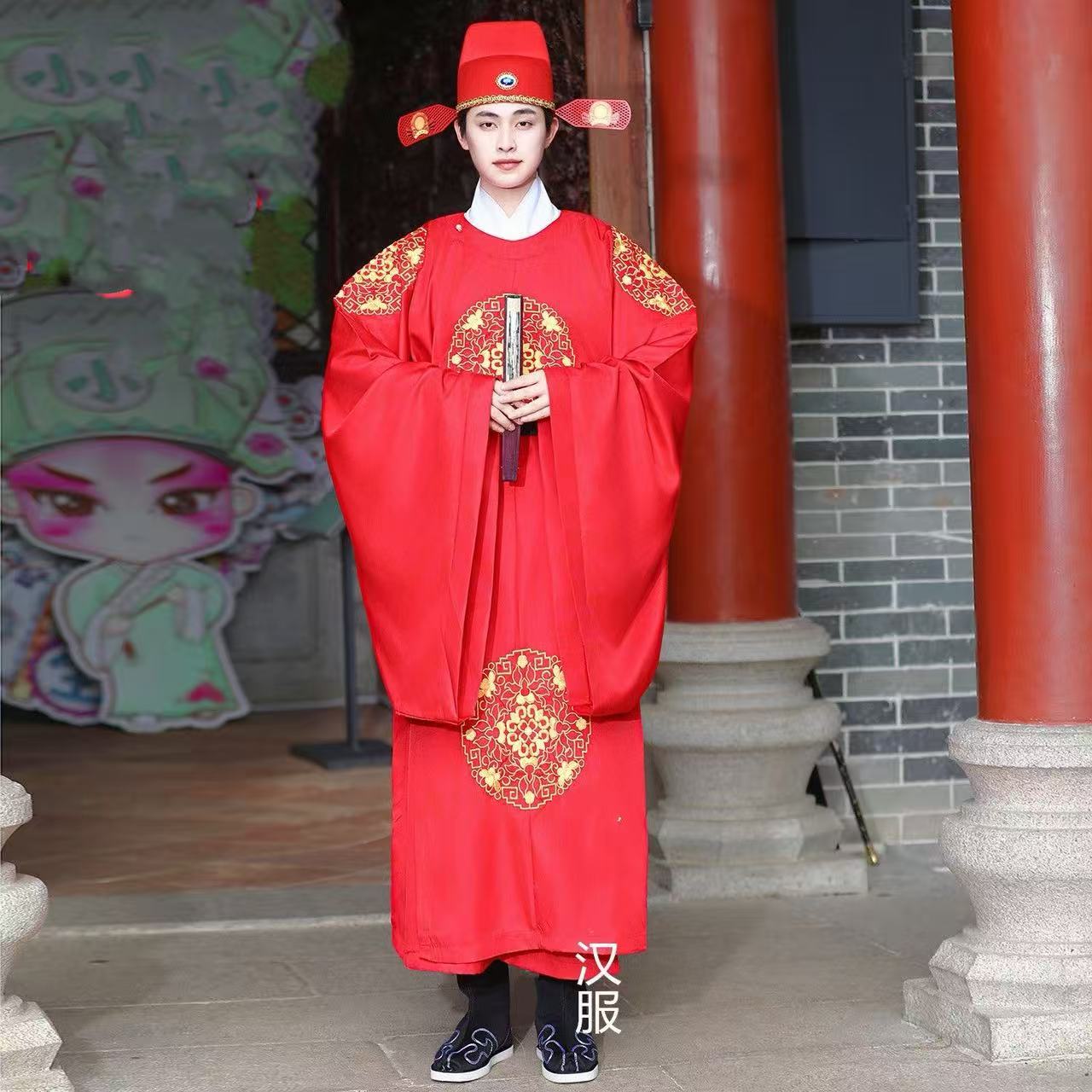 Men's Red Hanfu Traditional Ch - đánh giá và giá Men'S Grooming For Wedding