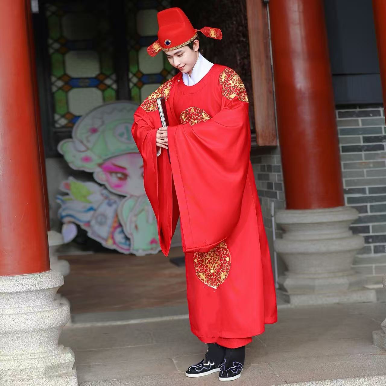 Men's Red Hanfu Traditional Ch - đánh giá và giá Men'S Grooming For Wedding